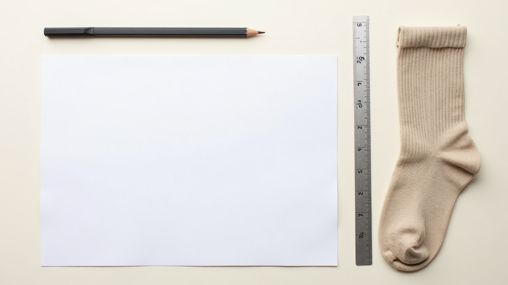 Tools for measuring foot width at home - ruler, paper, pen