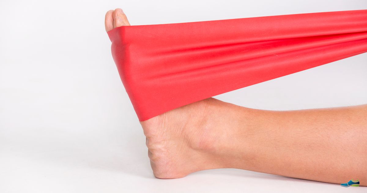 a lady performing exercises for flat feet and fallen arches