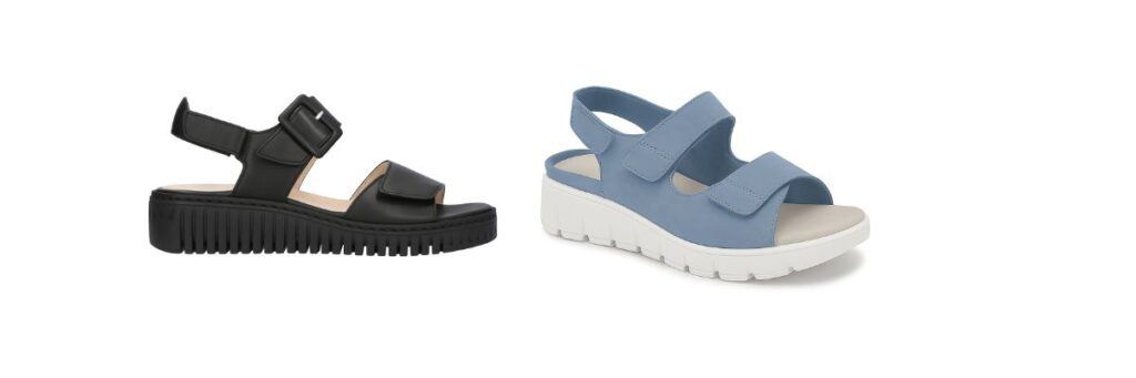 A pair of sandals for flat feet