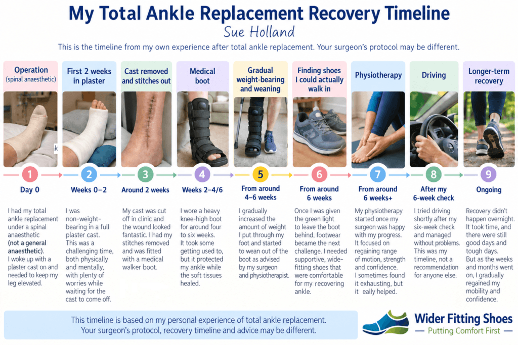total ankle recovery timeline
